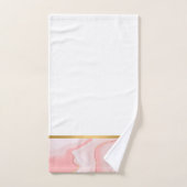 SERVIETTES EN MARBRE ROSE OR (Serviette à main)