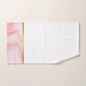 SERVIETTES EN MARBRE ROSE OR (Serviette à main)