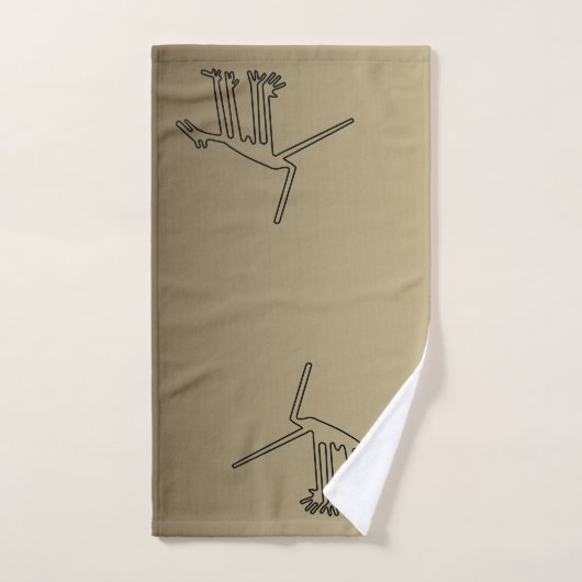 Serviettes en or avec animaux anciens (Serviette à main)