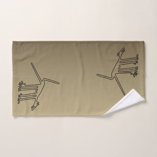 Serviettes en or avec animaux anciens (Serviette à main)