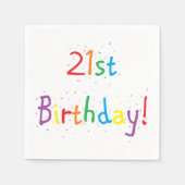 Serviettes en papier "21e anniversaire" (Devant)