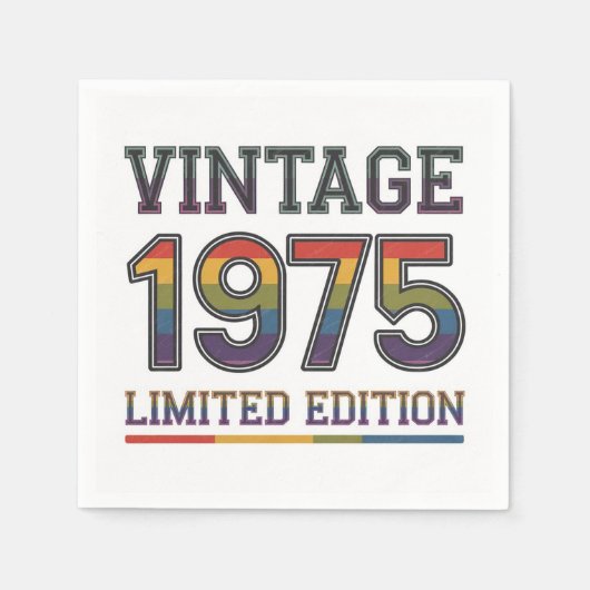 Serviettes en papier 50e anniversaire (Devant)