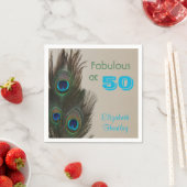 Serviettes en papier 50e anniversaire (En situation)