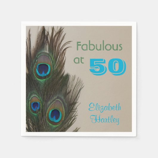 Serviettes en papier 50e anniversaire (Devant)