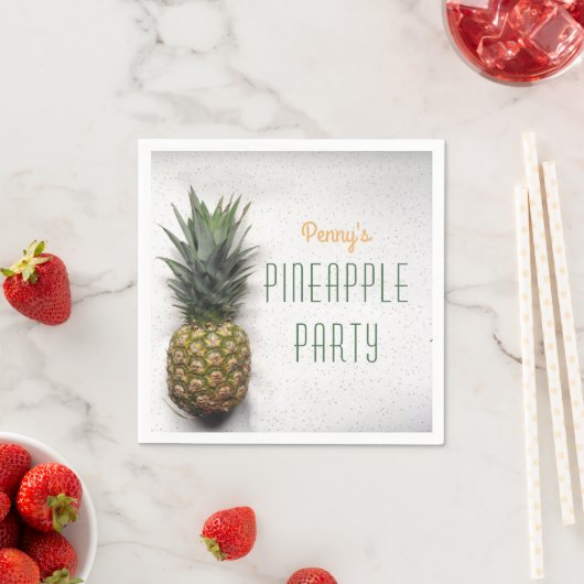 Serviettes en papier à ananas tropical (En situation)