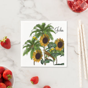 Serviettes en papier à bulbe de tournesol