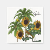 Serviettes en papier à bulbe de tournesol (Devant)