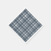 Serviettes en papier à carreaux bleus | Ensemble d (Coin)
