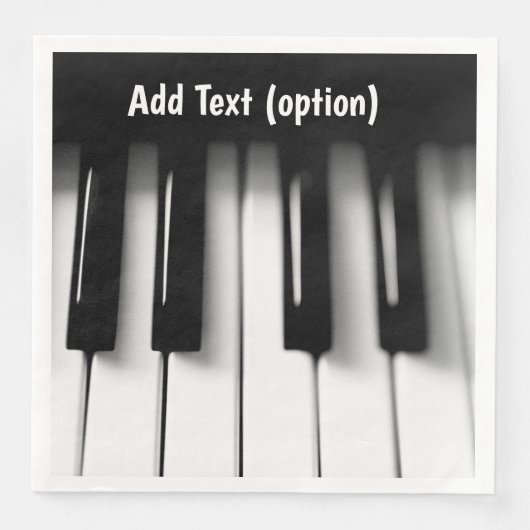 Serviettes en papier à clés de piano (Devant)