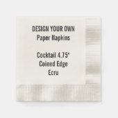Serviettes en papier à cocktail en boîte ECRU pers (Devant)