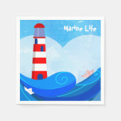 Serviettes en papier à cocktail Lighthouse (Devant)