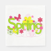 Serviettes en papier à fleurs de printemps (Devant)