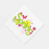 Serviettes en papier à fleurs de printemps (Coin)