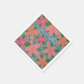 Serviettes en papier à fleurs tropicales (Coin)