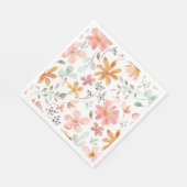 Serviettes en papier à impression florale de pétal (Coin)