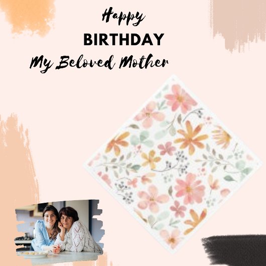 Serviettes en papier à impression florale de pétal