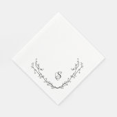 Serviettes en papier à monogramme (Coin)