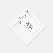 Serviettes en papier à monogramme de mariage (Coin)