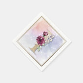 Serviettes en papier à monogramme I et fleurs de B (Coin)