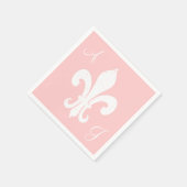 Serviettes en papier à monogramme pour mariage de (Coin)