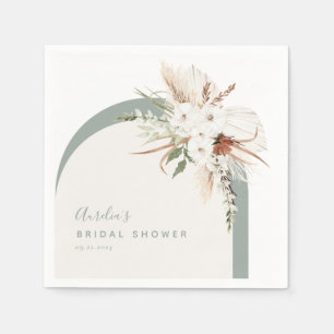 Serviettes en papier à motif d'arche florale en te