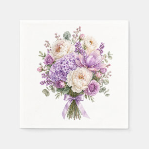 Serviettes en papier à motif de bouquet floral