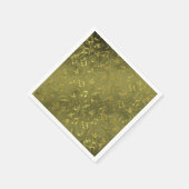 serviettes en papier à motif de notes de musique é (Coin)