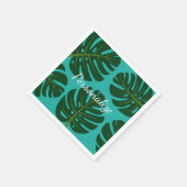 Serviettes en papier à motif floral de feuilles de (Coin)