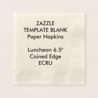 Serviettes en papier à panier couché ECRU imprimé