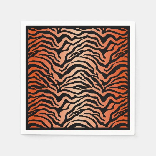 Serviettes en papier à rayures de tigre (Devant)