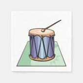 Serviettes en papier à tambour unique (Devant)