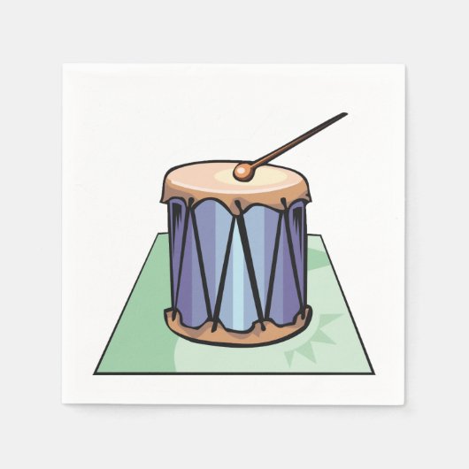 Serviettes en papier à tambour unique (Devant)