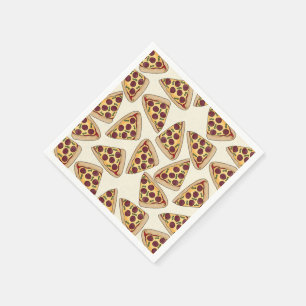 Serviettes en papier à thème pour pizza