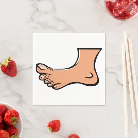 Serviettes en papier à un pied (En situation)