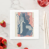 Serviettes en papier Abstrait de ville (En situation)