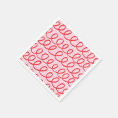 Serviettes en papier Abstrait rose et rouge (Coin)