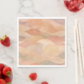 Serviettes en papier abstraites Coucher de soleil (En situation)