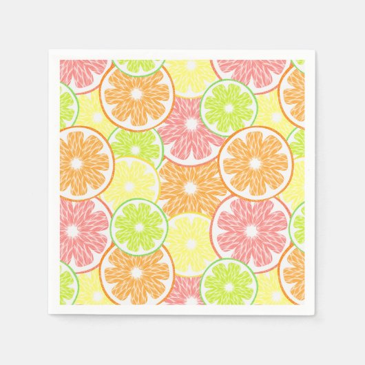 Serviettes en papier agrumes, Fournitures de fête (Devant)