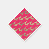 Serviettes en papier alu cœurs roses simulés (Coin)