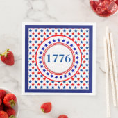 Serviettes en papier América 1776 (En situation)