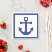 Serviettes en papier Ancre nautique (En situation)