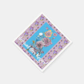 Serviettes en papier aquarelle fleurs mariage Budg (Coin)