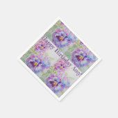 Serviettes en papier aquarelle florale Purple Pans (Coin)