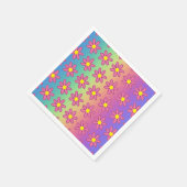 Serviettes en papier Arc-en-ciel et Fleurs (Coin)