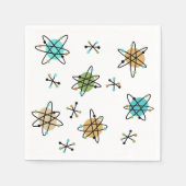 Serviettes en papier atomique du milieu du siècle (Devant)
