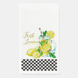 Serviettes en papier au motif de citronnade pour l