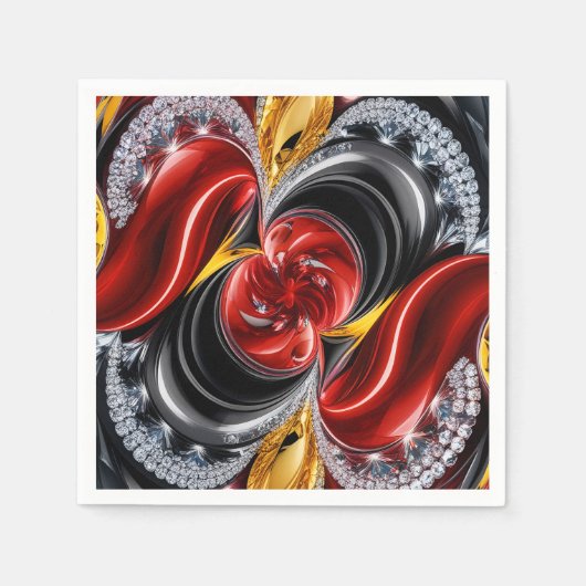 Serviettes en papier aux couleurs allemandes Desig (Devant)