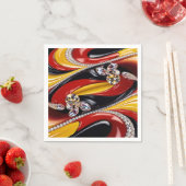 Serviettes en papier aux couleurs belges Design (En situation)