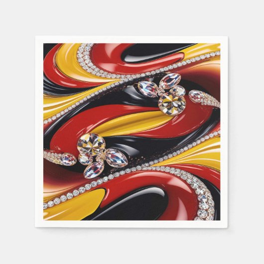 Serviettes en papier aux couleurs belges Design (Devant)