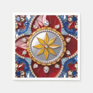 Serviettes en papier aux couleurs colombiennes